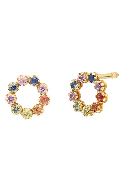 Bony Levy Kids' Sapphire Stud Earrings in 18K Yellow Gold at Nordstrom
