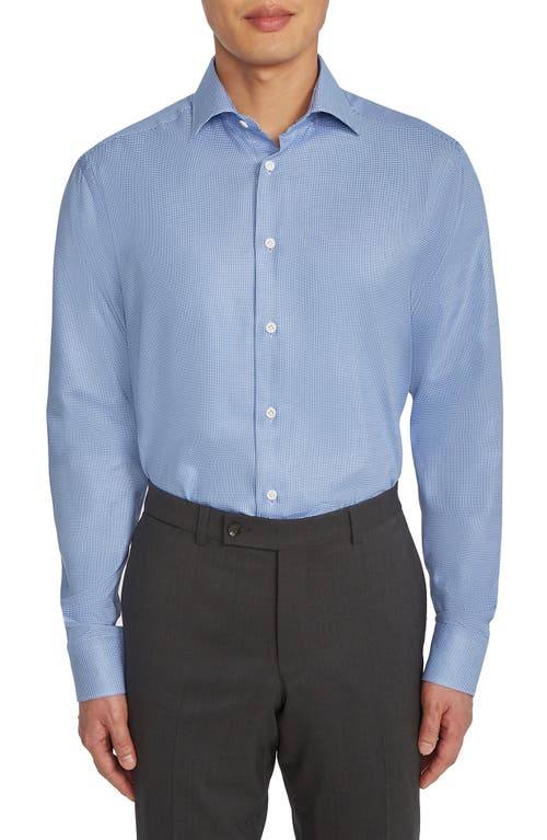 Jack Victor Greene Cotton Button-Up Shirt in Blue /White