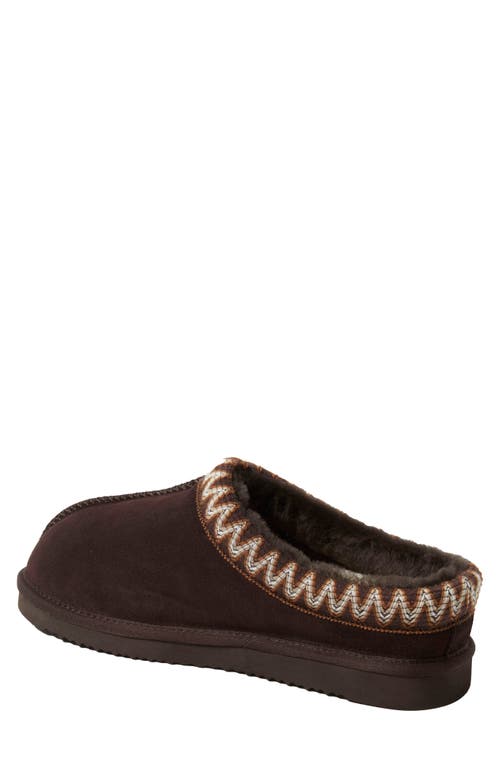 Dearfoams Grafton Genuine Shearling Lined Slipper In Coffee