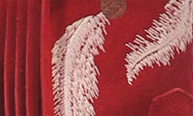 Dingo Day Dream Fringe Embroidered Western Boot In Red