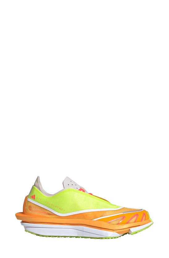 Shop Adidas By Stella Mccartney Earthlight Pro Running Shoe In Signal Green/orange/ White
