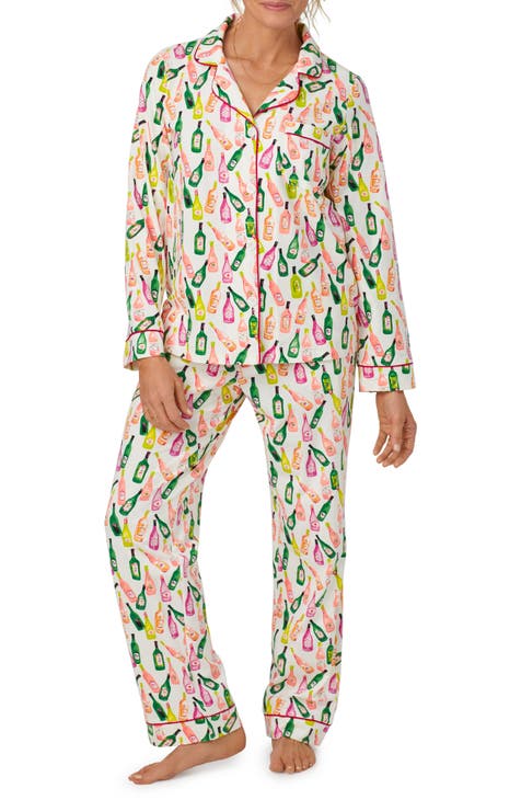 Print Organic Cotton Jersey Pajamas (Regular & Plus Size)