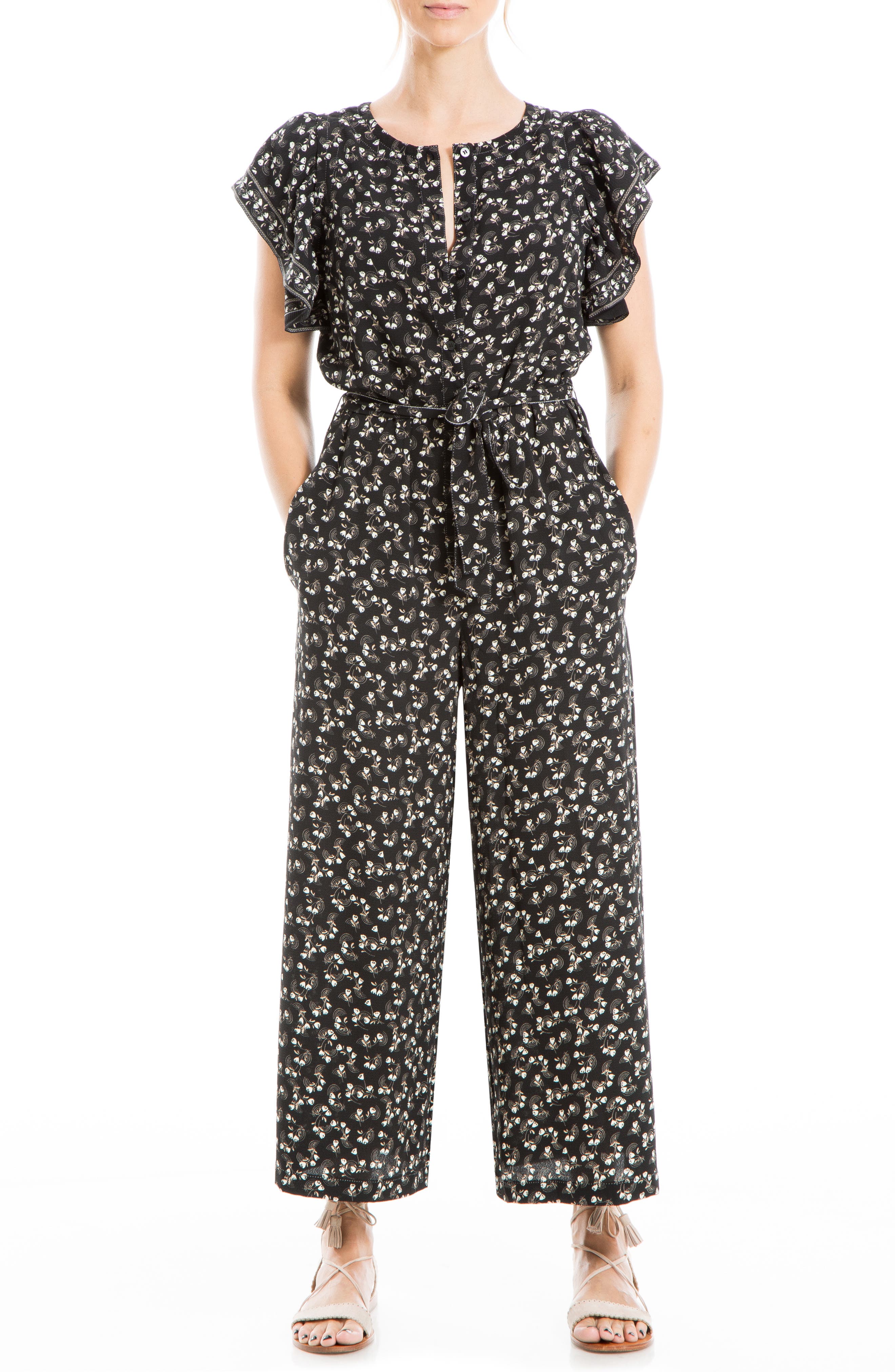 max studio polka dot jumpsuit