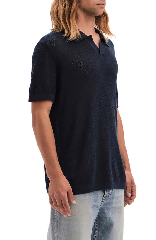 Shop Vayder Cloudio Polo Sweater In Navy Geo