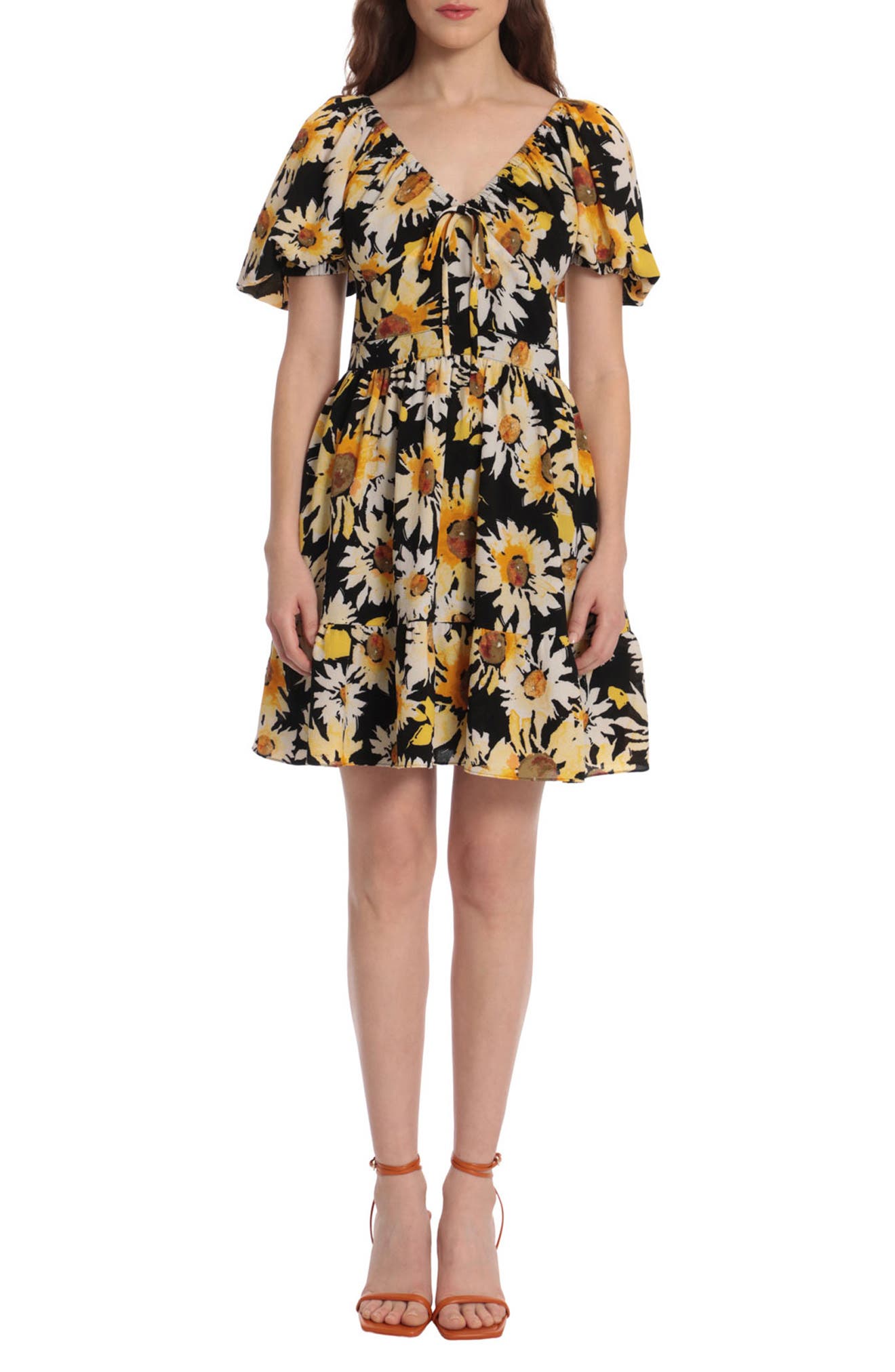 donna morgan lemon dress