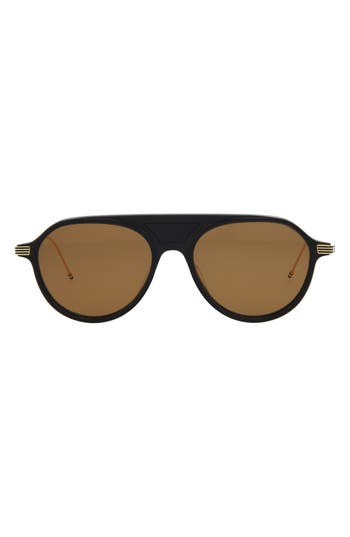 THOM BROWNE THOM BROWNE 55MM PILOT SUNGLASSES 