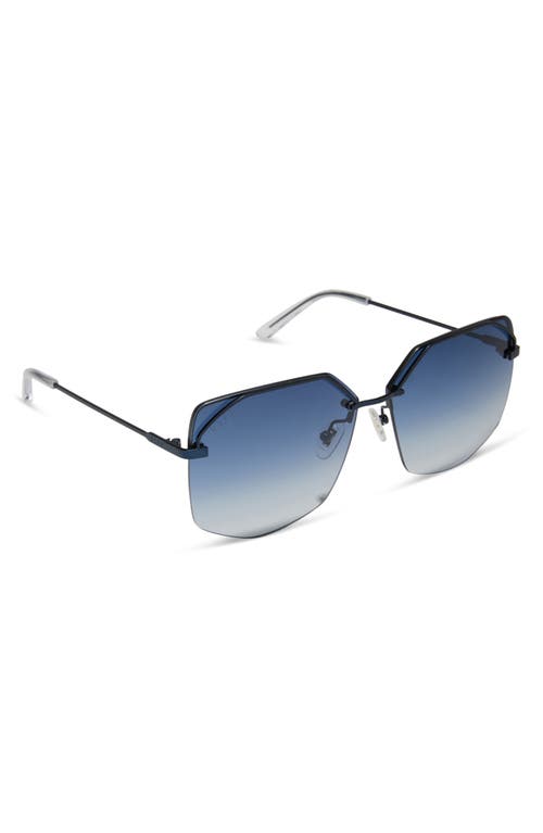 Diff Bree 62mm Square Sunglasses In Aegean Blue Flash