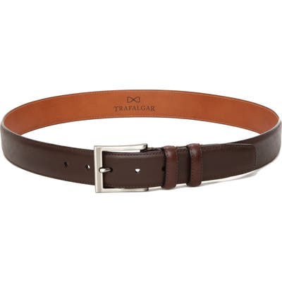 Trafalgar Corvino Leather Belt, Brown