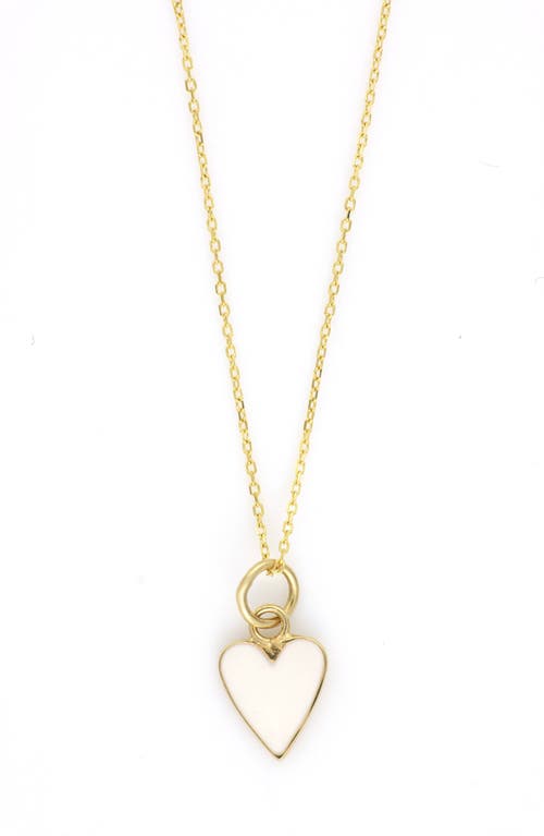 14K Gold Heart Pendant Necklace in 14K Yellow Gold