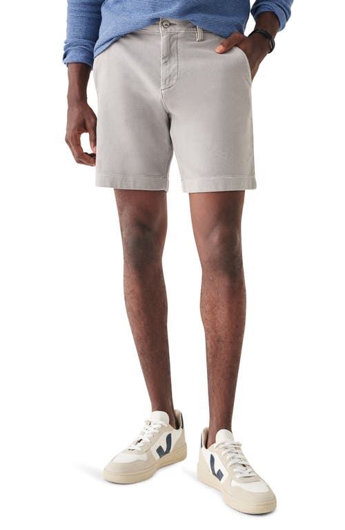 Flat Front Stretch Chino Shorts in Iron