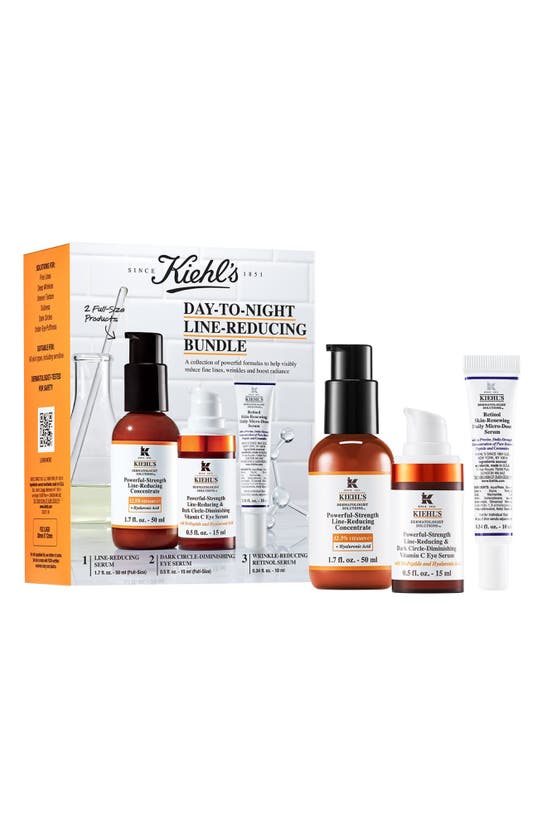 Kiehl's Since 1851 Day-to-night Line-reducing Set Usd $151 Value In Brown