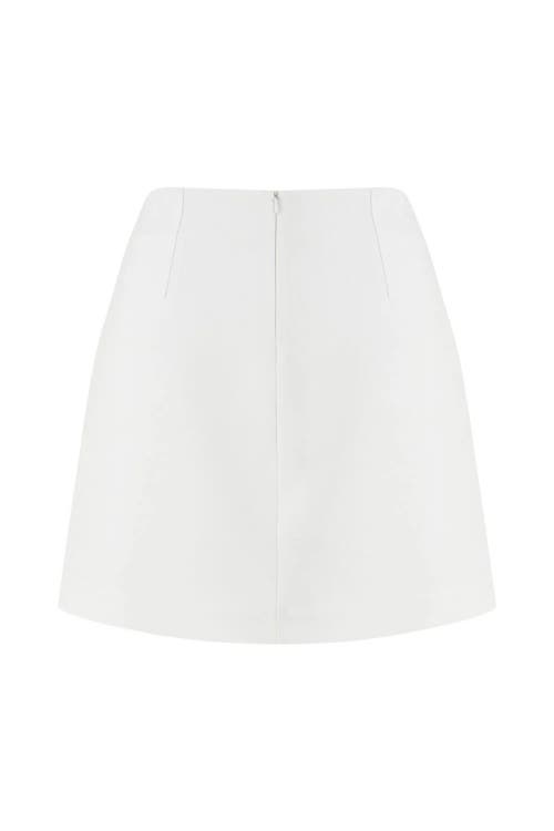 Shop Nocturne Eyelet Detailed Mini Skirt In Ivory