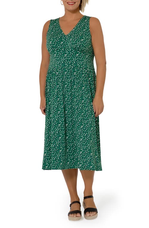 Leota Rosemary Sleeveless Midi Dress in Fringe Amazon