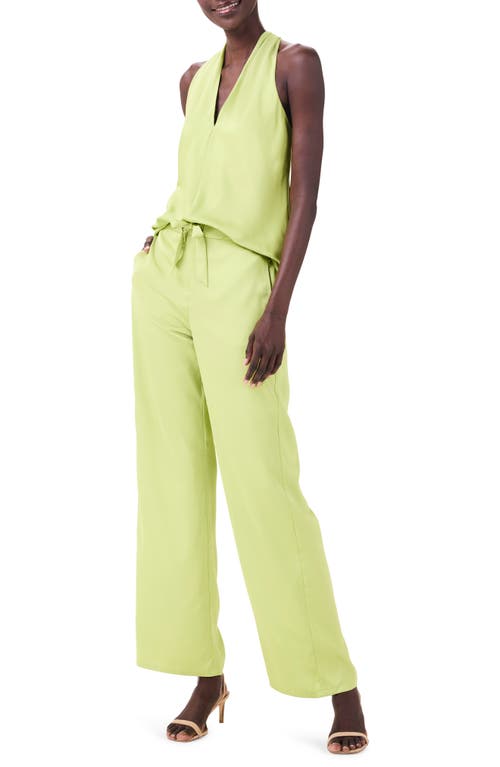 Nic + Zoe Nic+zoe Crêpe De Chine Halter Top In Grasshopper
