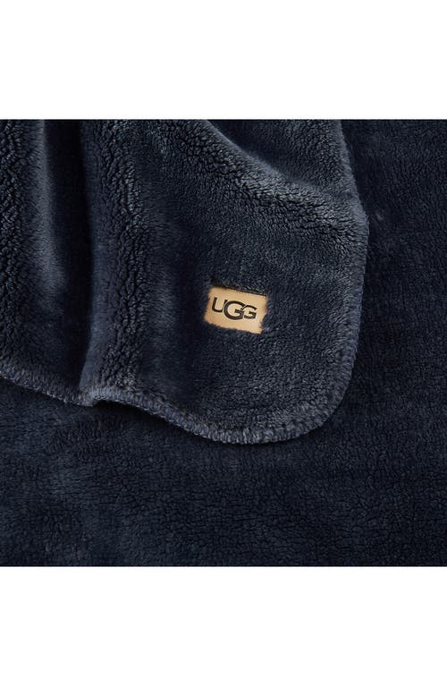 Ugg(r) Whitecap Fleece Throw Blanket In Denim