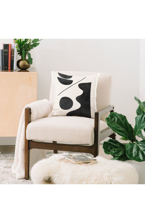 Shop Deny Designs Modern Abstract Print Throw Pillow In Black White