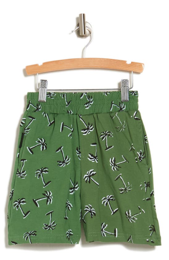 Shop Dot Australia Kids' Palms Pocket Shorts In Forest Green