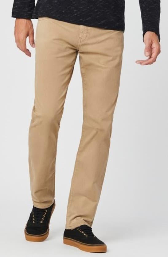 Mavi Jeans Zach Straight Leg Stretch Cotton Twill Pants In Fawn Twill
