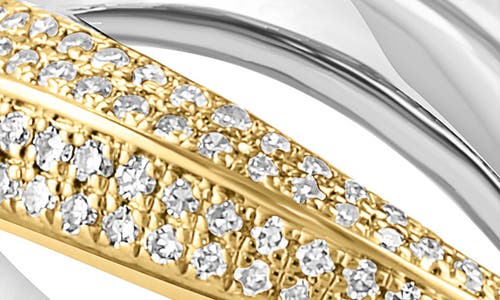 Effy Two-tone Pavé Diamond Ring In Silver Multi