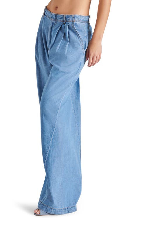 Shop Steve Madden Starling Wide Leg Jeans In Bijou Blue