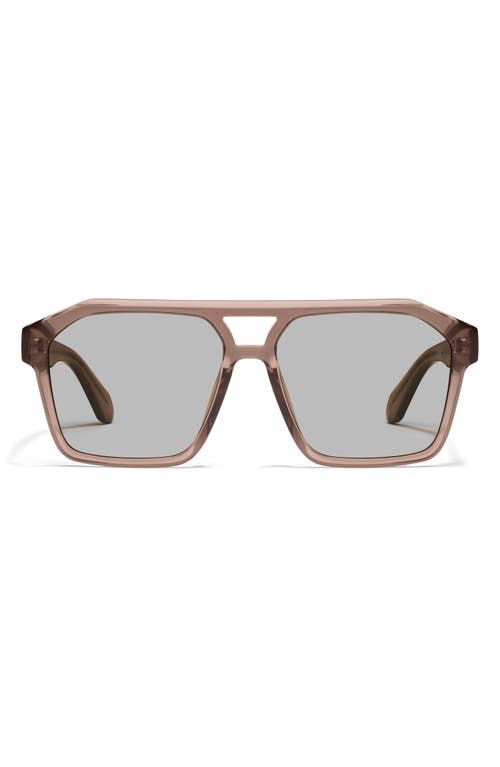 Shop Quay Soundcheck 48mm Gradient Aviator Sunglasses In Doe/tan