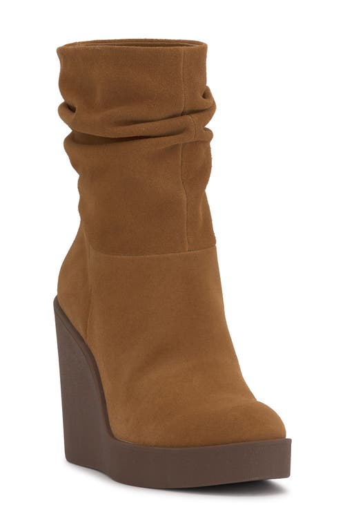 Shop Jessica Simpson Mynette Slouch Platform Wedge Bootie In Tuscan Tan