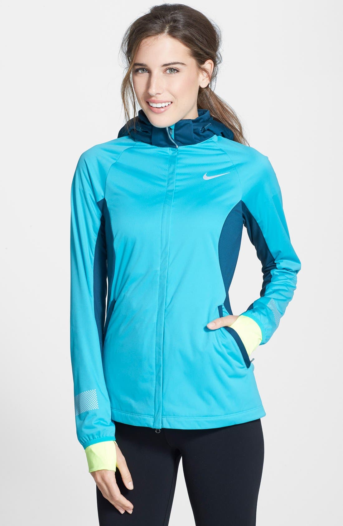 Nike 'Shield Max' Water Repellent Hooded Running Jacket | Nordstrom