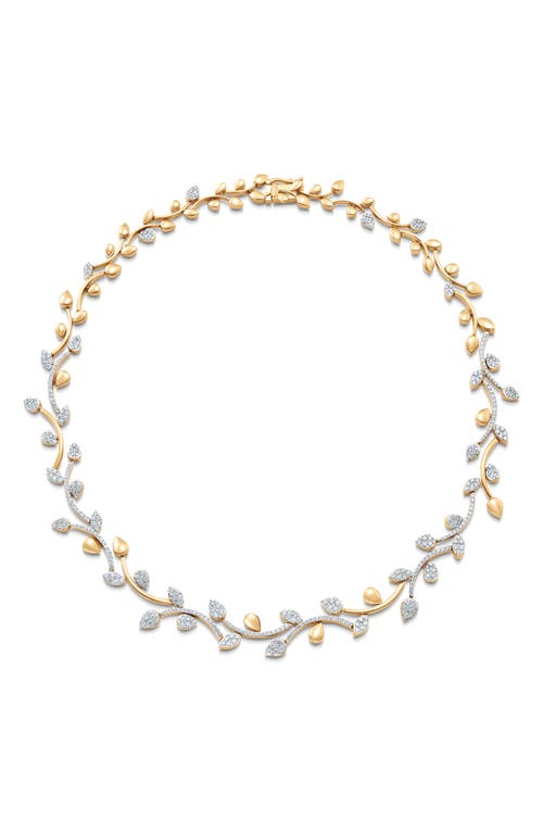 Sara Weinstock Lierre Pavé Diamond Pear Vine Necklace in Yellow Gold at Nordstrom