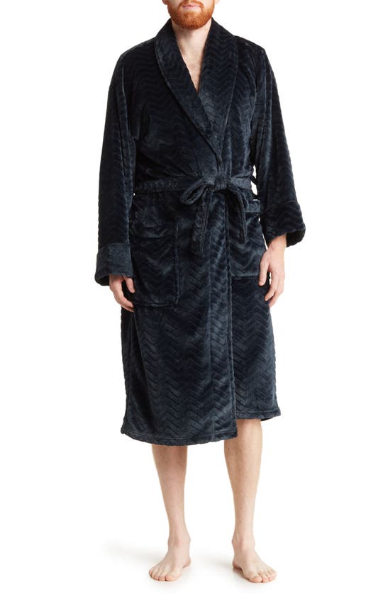Daniel Buchler Herringbone Robe In Black