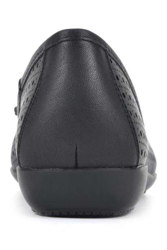 Cliffs By White Mountain Cheryl Ballet Flat In Black Burnished Smooth