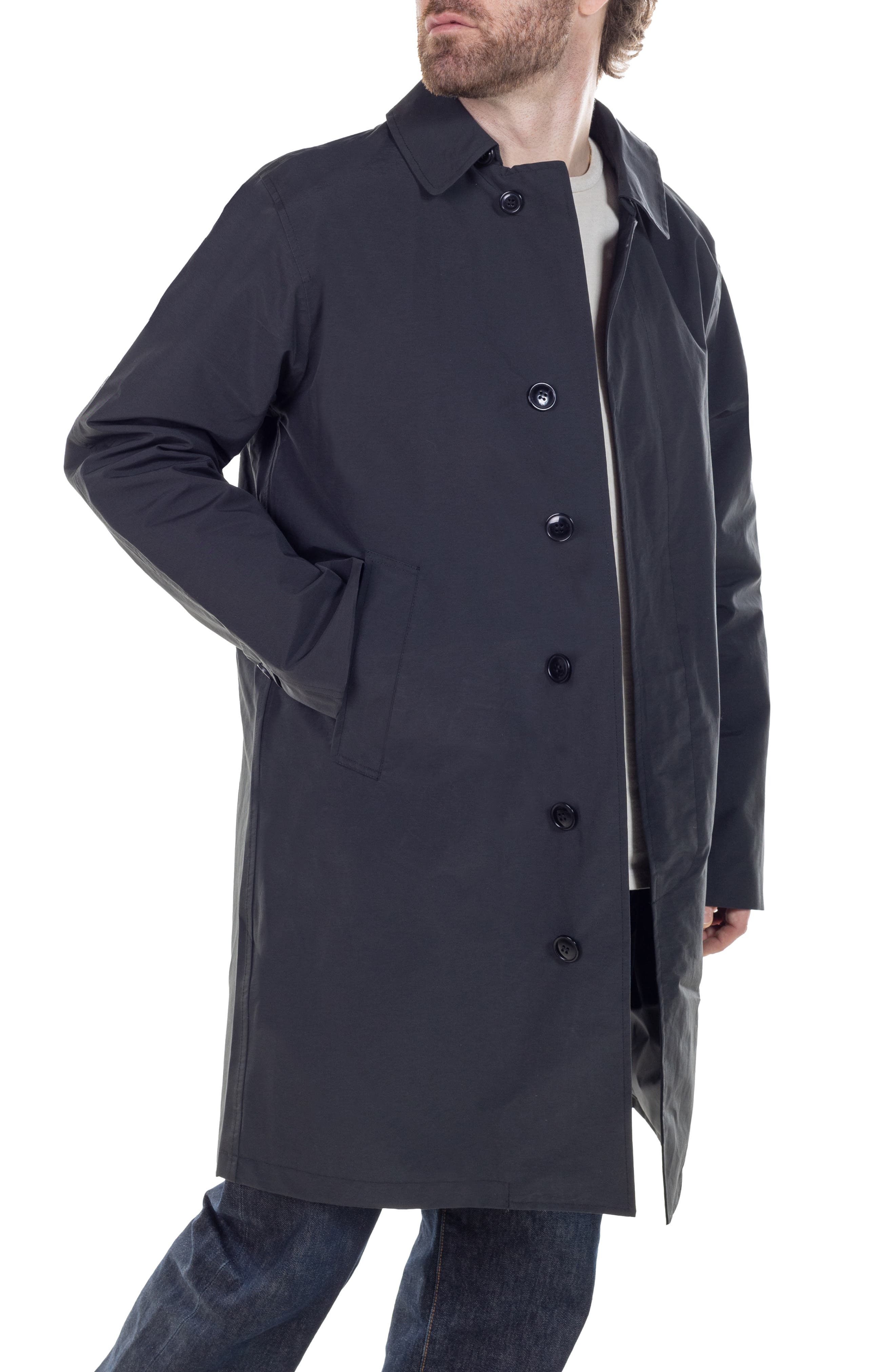 Schott Nyc 8216 Chesterfield Raincoat Men's - Black Size XL