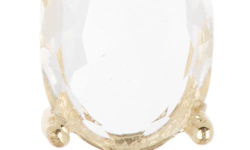 Shop Cara Crystal Linear Drop Earrings In Gold/white