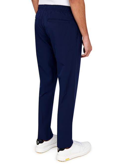 Shop Construct Con.struct Solid Drawstring Performance Pants In Navy