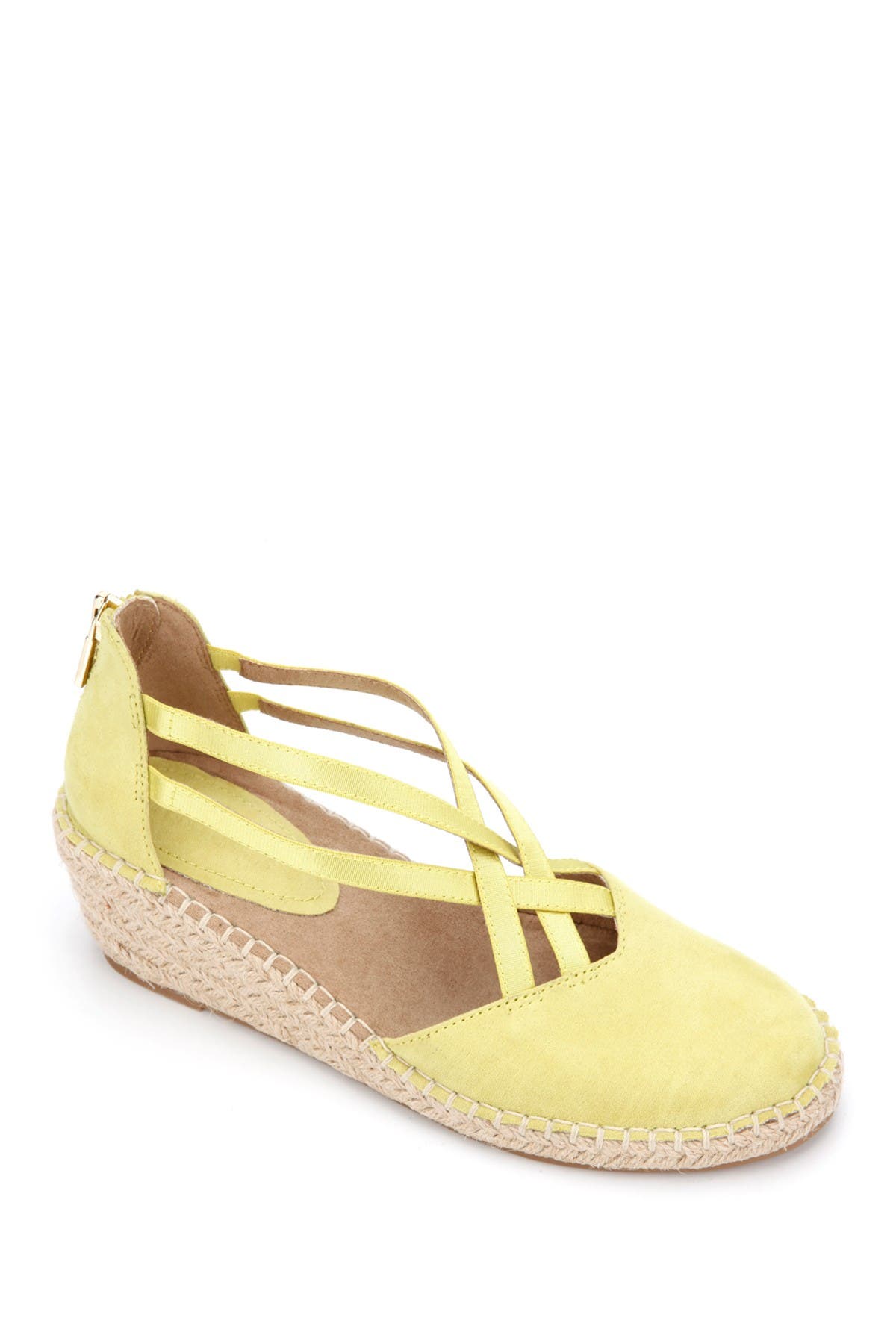 Kenneth Cole Reaction Clo Espadrille Wedge Flat In Lemongrass