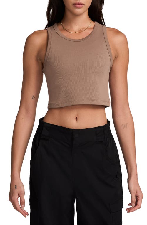 JORDAN JORDAN CROP COTTON BLEND TANK TOP 