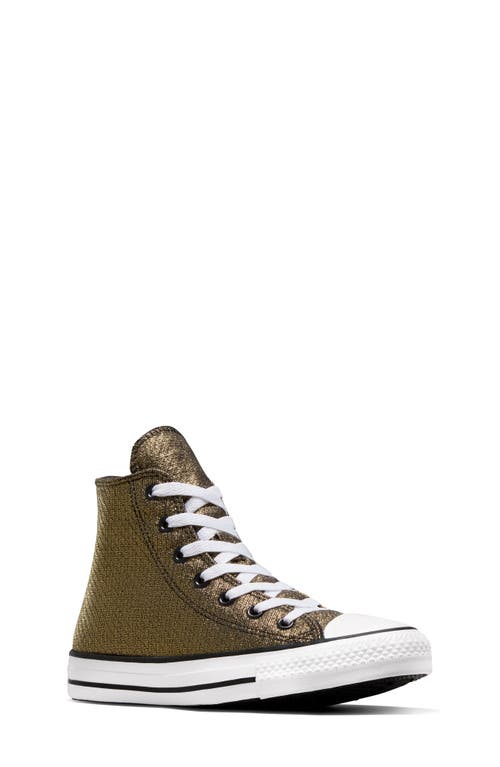 Converse Kids' Chuck Taylor® All Star® High Top Sneaker In Black/gold/white