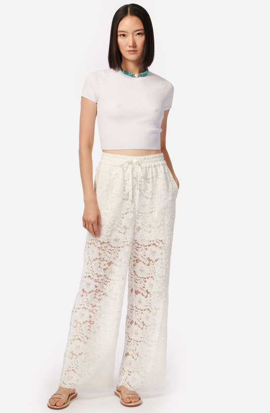 Shop Cami Nyc Dara Lace Wide Leg Pants In White