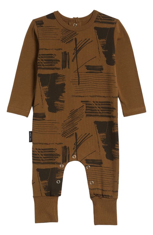 TINY TRIBE Abstract Print Romper in Deep Olive at Nordstrom, Size 9-12M