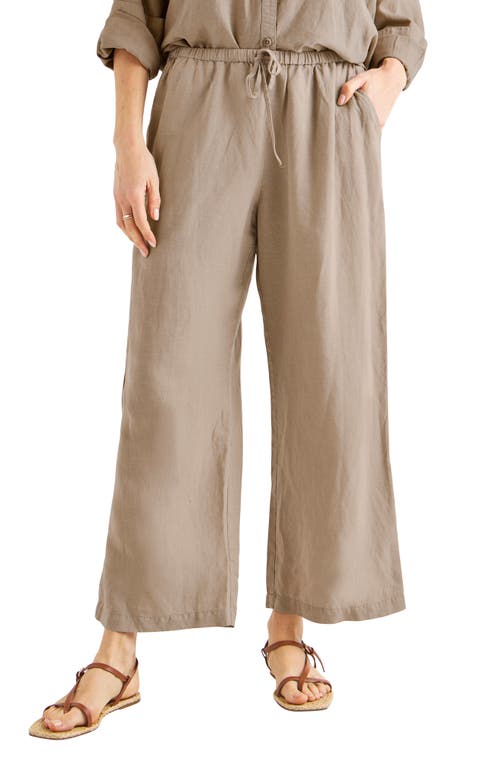 Dawson Linen Blend Drawstring Pants in Rattan