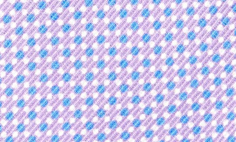 Shop David Donahue Dot Pattern Silk Tie In Lilac