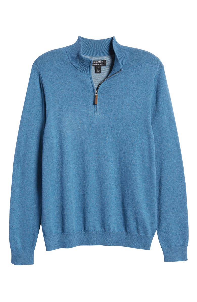 Nordstrom Half Zip Cotton & Cashmere Pullover Sweater | Nordstrom
