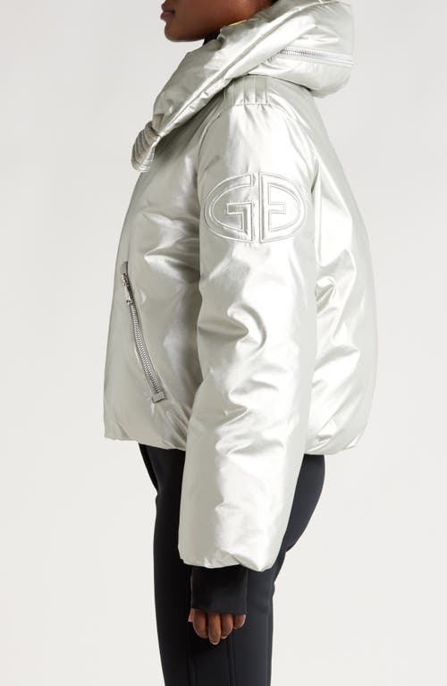 Shop Goldbergh Soleil Down Ski Jacket In Silver