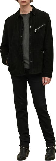 John Varvatos Suede Shirt Jacket | Nordstrom