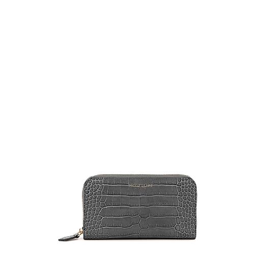 Teddy Blake Zipwallet Croco in Grey Cover