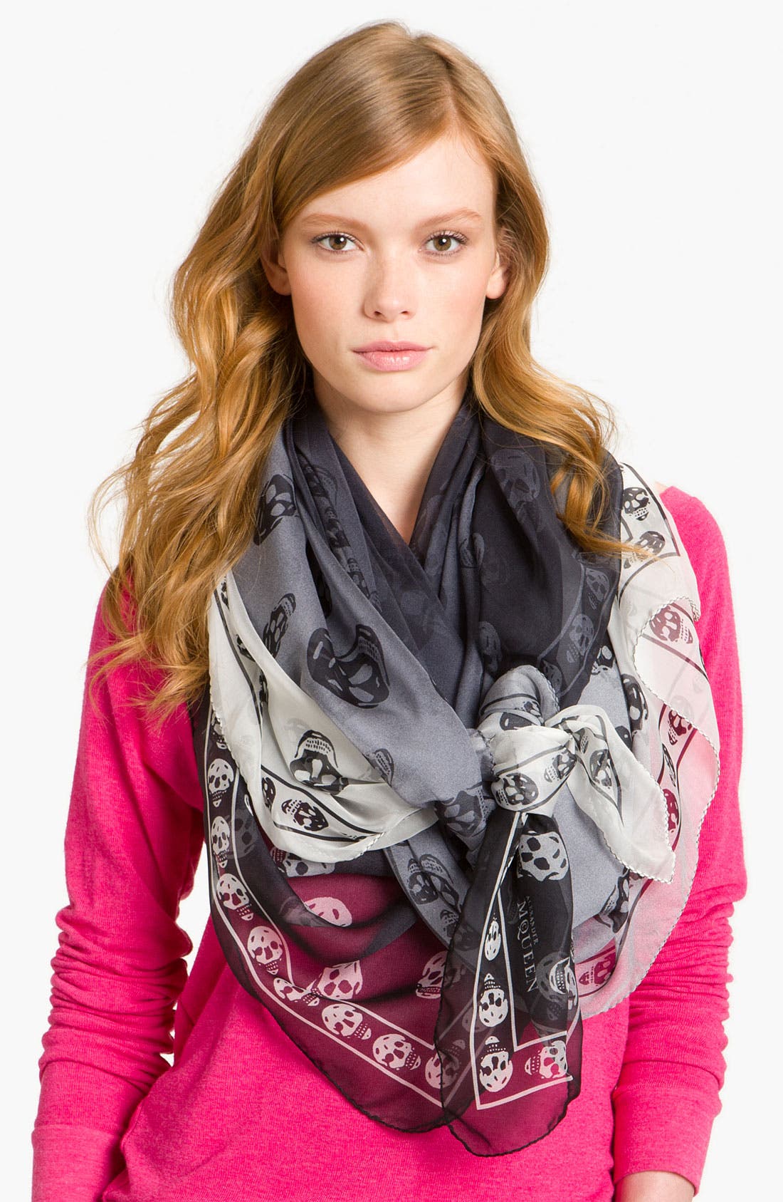 Alexander McQueen 'Skull Dégradé' Silk Scarf Nordstrom