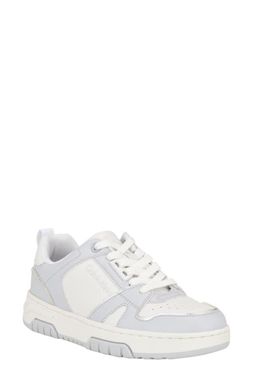 Calvin Klein Stellha Sneaker In White/light Blue
