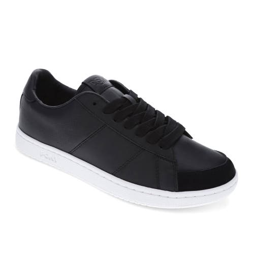 Pony Mens M-pro Low Perf Genuine Leather And Suede Premium Lace Up Athletic Sneaker Shoe In Black/white