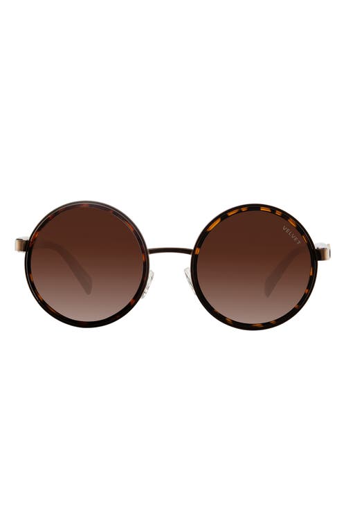 Essie 52mm Gradient Round Sunglasses in Tortoise