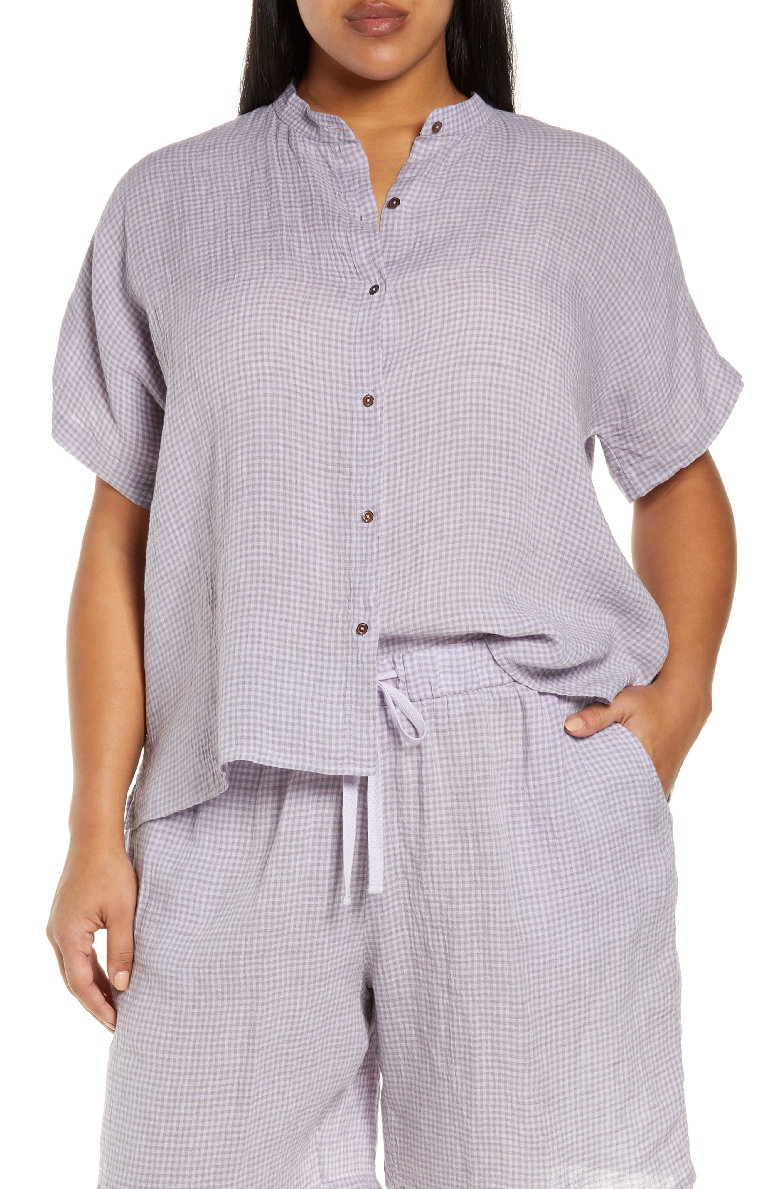 100% Linen Plus-Size Tops for Women 