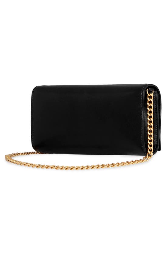 Shop Rebecca Minkoff Chain Strap Crossbody Leather Wallet In Black